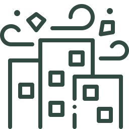 beautiful clean building icon