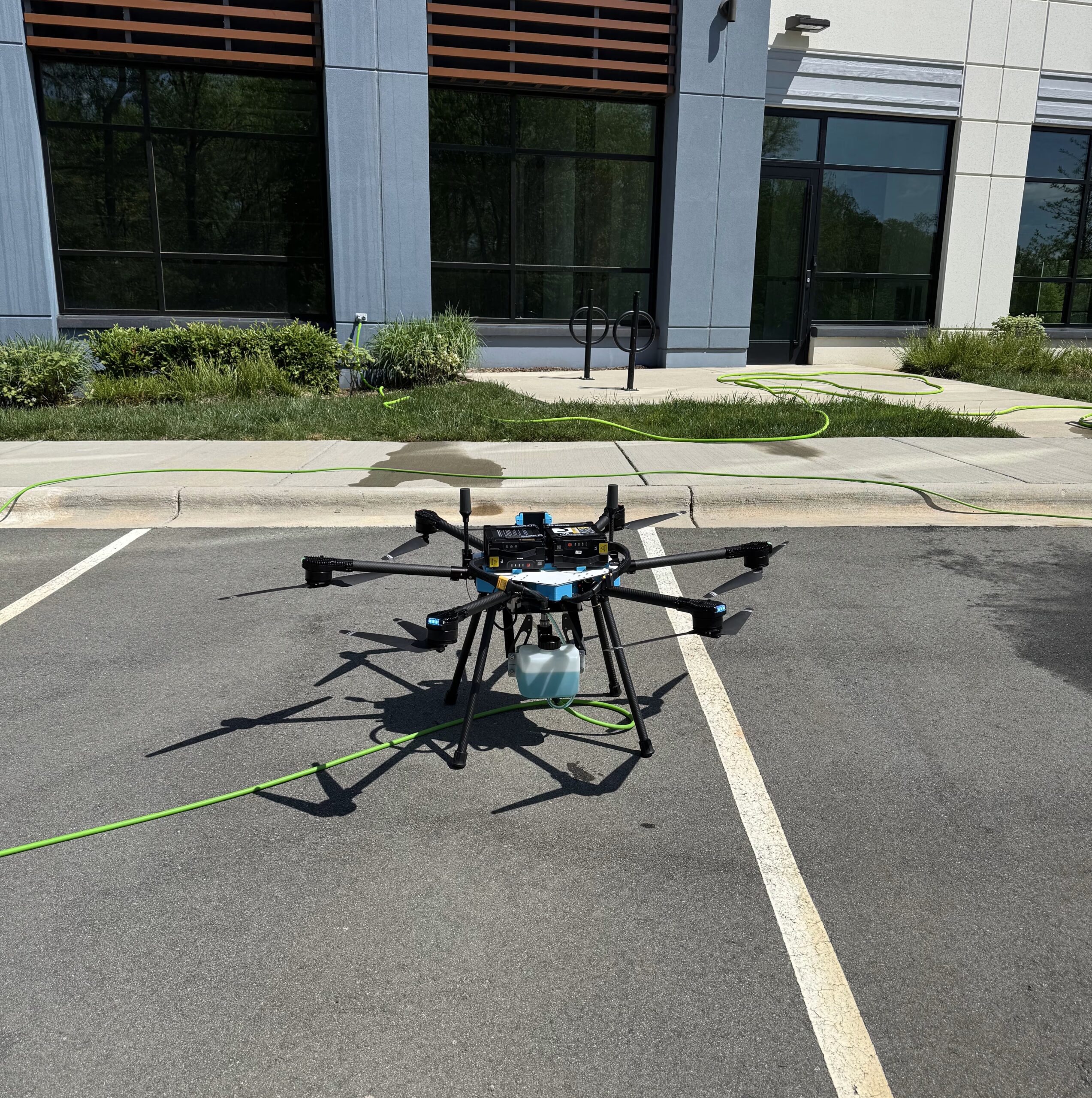 A Drone Ready for Cleaning